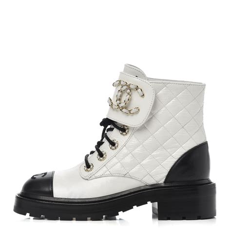 chanel shoelaces|chanel white boots black toe.